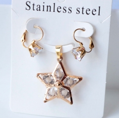 Stainless steel jewelry Earrings necklaces  set Wholesale