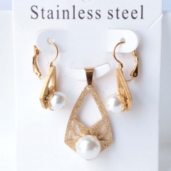 Stainless steel jewelry Earrings necklaces  set Wholesale