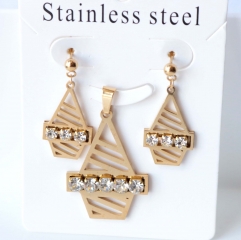 Stainless steel jewelry Earrings necklaces  set Wholesale