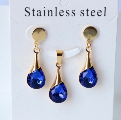 Stainless steel jewelry Earrings necklaces  set Wholesale