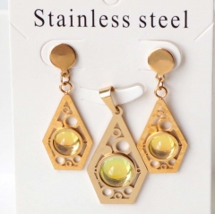 Stainless steel jewelry Earrings necklaces  set Wholesale