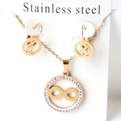 Stainless steel jewelry Earrings necklaces  set Wholesale