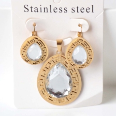 Stainless steel jewelry Earrings necklaces  set Wholesale