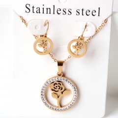 Stainless steel jewelry Earrings necklaces  set Wholesale