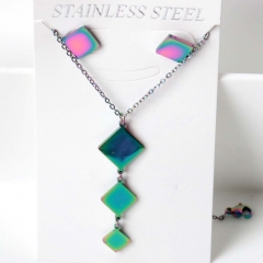 Stainless steel jewelry Earrings necklaces  set Wholesale