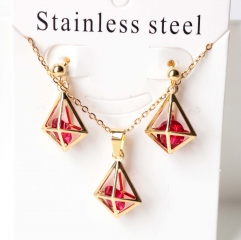 Stainless steel jewelry Earrings necklaces  set Wholesale