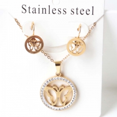 Stainless steel jewelry Earrings necklaces  set Wholesale