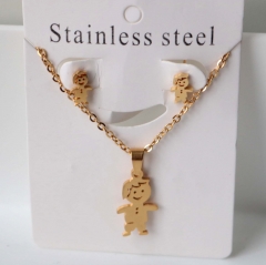 Stainless steel jewelry Earrings necklaces  set Wholesale