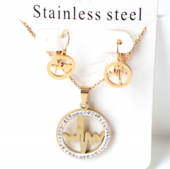 Stainless steel jewelry Earrings necklaces  set Wholesale