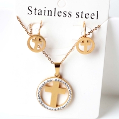 Stainless steel jewelry Earrings necklaces  set Wholesale