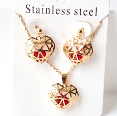 Stainless steel jewelry Earrings necklaces  set Wholesale