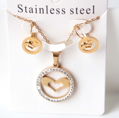 Stainless steel jewelry Earrings necklaces  set Wholesale