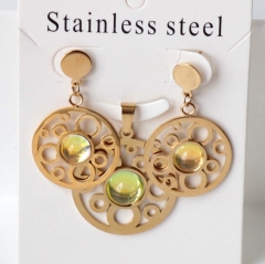 Stainless steel jewelry Earrings necklaces  set Wholesale