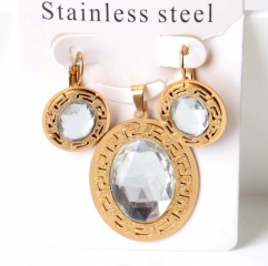 Stainless steel jewelry Earrings necklaces  set Wholesale