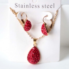 Stainless steel jewelry Earrings necklaces  set Wholesale