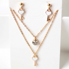 Stainless steel jewelry Earrings necklaces  set Wholesale