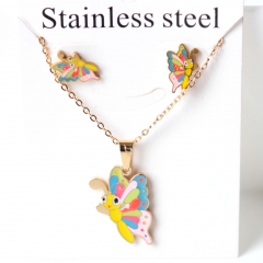 Stainless steel jewelry Earrings necklaces  set Wholesale