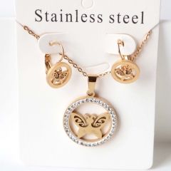 Stainless steel jewelry Earrings necklaces  set Wholesale
