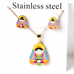 Stainless steel jewelry Earrings necklaces  set Wholesale