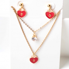 Stainless steel jewelry Earrings necklaces  set Wholesale