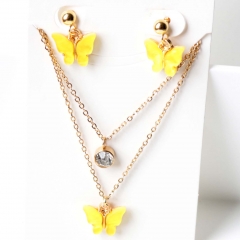 Stainless steel jewelry Earrings necklaces  set Wholesale