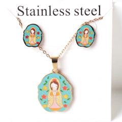 Stainless steel jewelry Earrings necklaces  set Wholesale