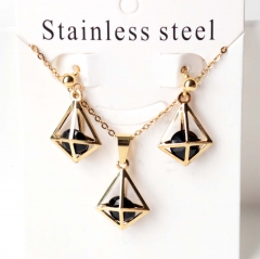 Stainless steel jewelry Earrings necklaces  set Wholesale