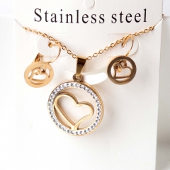 Stainless steel jewelry Earrings necklaces  set Wholesale