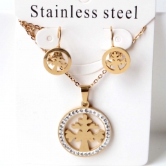 Stainless steel jewelry Earrings necklaces  set Wholesale