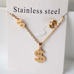 Stainless steel jewelry Earrings necklaces  set Wholesale