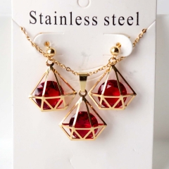 Stainless steel jewelry Earrings necklaces  set Wholesale