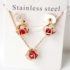 Stainless steel jewelry Earrings necklaces  set Wholesale