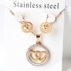 Stainless steel jewelry Earrings necklaces  set Wholesale