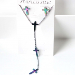 Stainless steel jewelry Earrings necklaces  set Wholesale