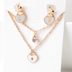 Stainless steel jewelry Earrings necklaces  set Wholesale