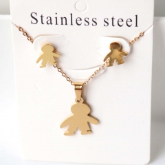 Stainless steel jewelry Earrings necklaces  set Wholesale