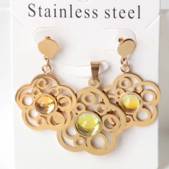 Stainless steel jewelry Earrings necklaces  set Wholesale
