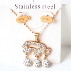 Stainless steel jewelry Earrings necklaces  set Wholesale