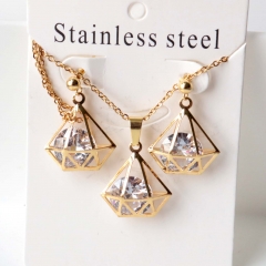 Stainless steel jewelry Earrings necklaces  set Wholesale