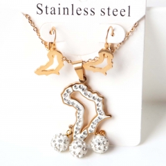 Stainless steel jewelry Earrings necklaces  set Wholesale