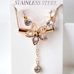 Stainless steel jewelry Earrings necklaces  set Wholesale