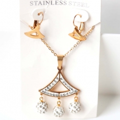 Stainless steel jewelry Earrings necklaces  set Wholesale