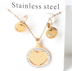 Stainless steel jewelry Earrings necklaces  set Wholesale
