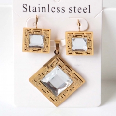 Stainless steel jewelry Earrings necklaces  set Wholesale
