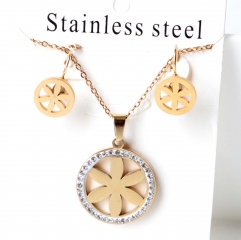 Stainless steel jewelry Earrings necklaces  set Wholesale