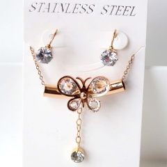 Stainless steel jewelry Earrings necklaces  set Wholesale