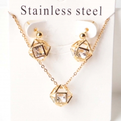 Stainless steel jewelry Earrings necklaces  set Wholesale