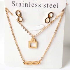 Stainless steel jewelry Earrings necklaces  set Wholesale