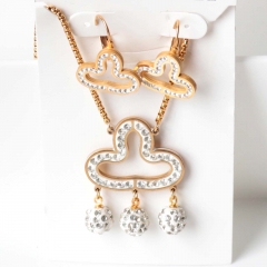 Stainless steel jewelry Earrings necklaces  set Wholesale