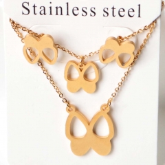 Stainless steel jewelry Earrings necklaces  set Wholesale